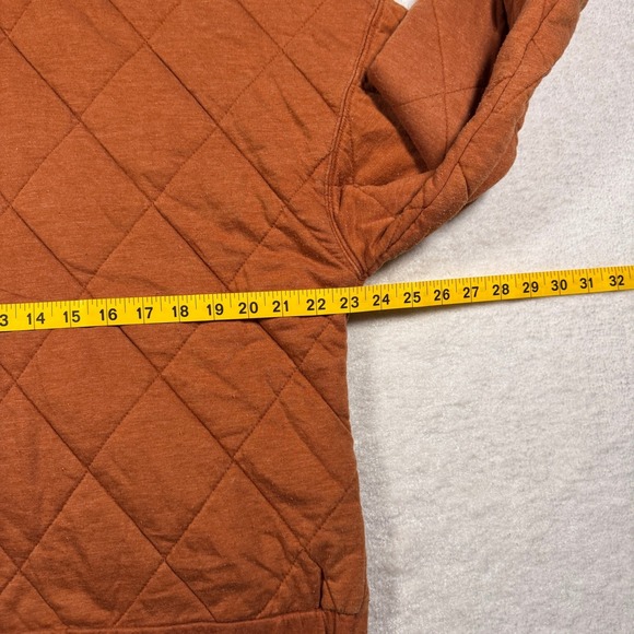 Wild Fable Quilted Full Zip Hoodie Women's M Orange Diamond Stitch Streetcore - Picture 8 of 10